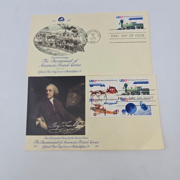 Bicentennial of America's Postal Service First Run Envelope Set of 18 Stamps - Picture 6 of 16